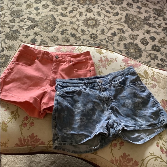 Rock& Republic & No Boundries bundle shorts 2 pair peach high rise & jean - Picture 1 of 14